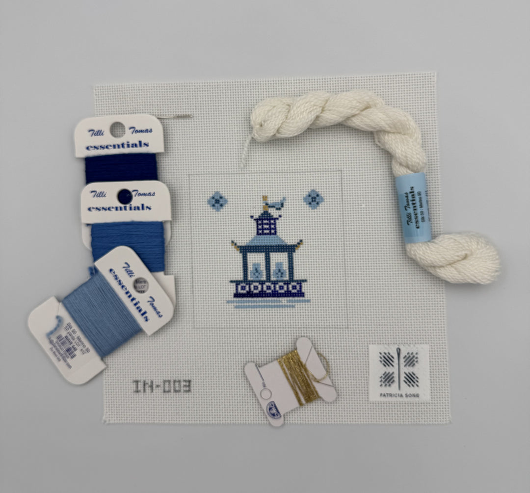 blue pagoda IN-003 with threads