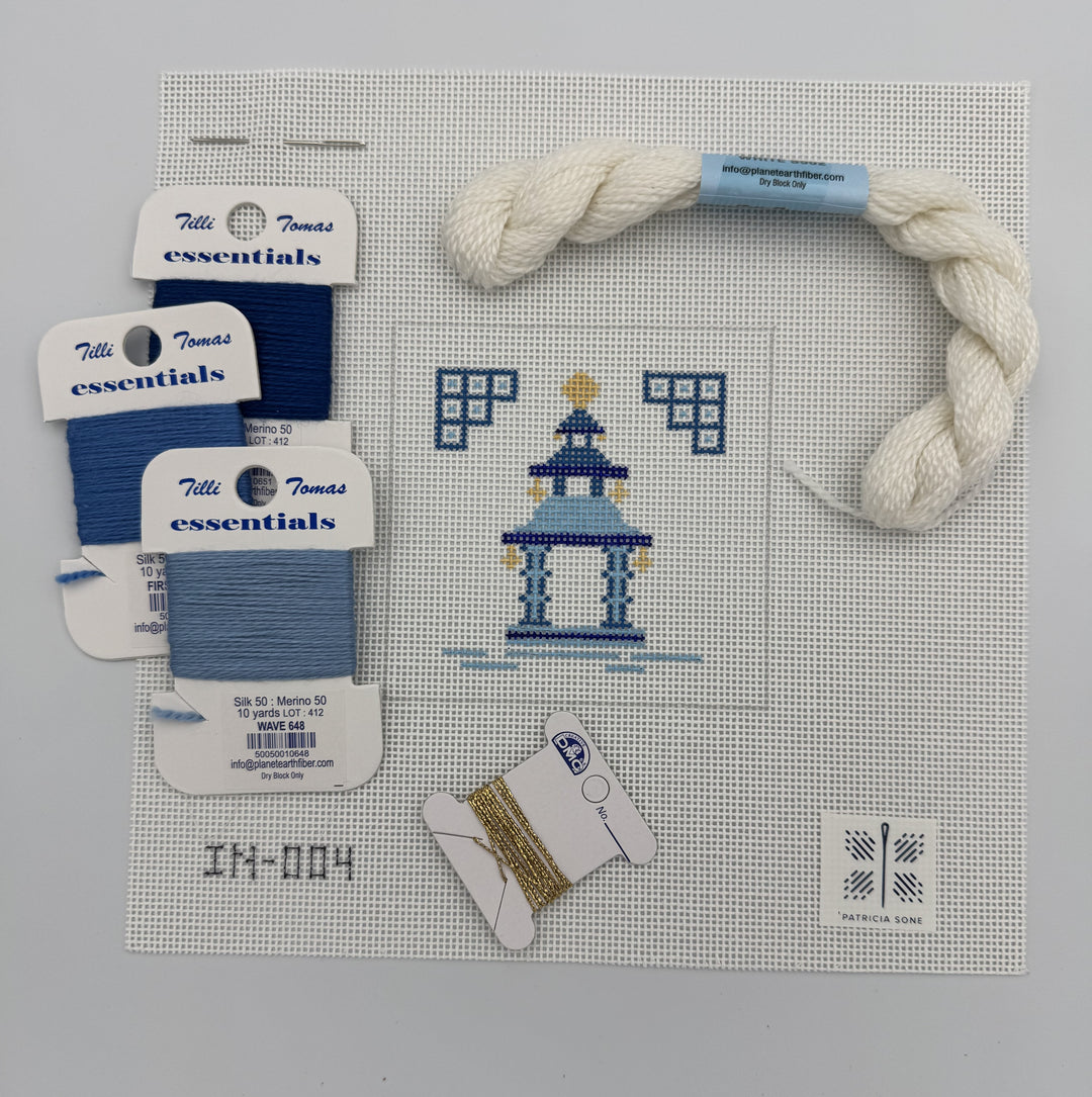 blue pagoda IN-004 with threads