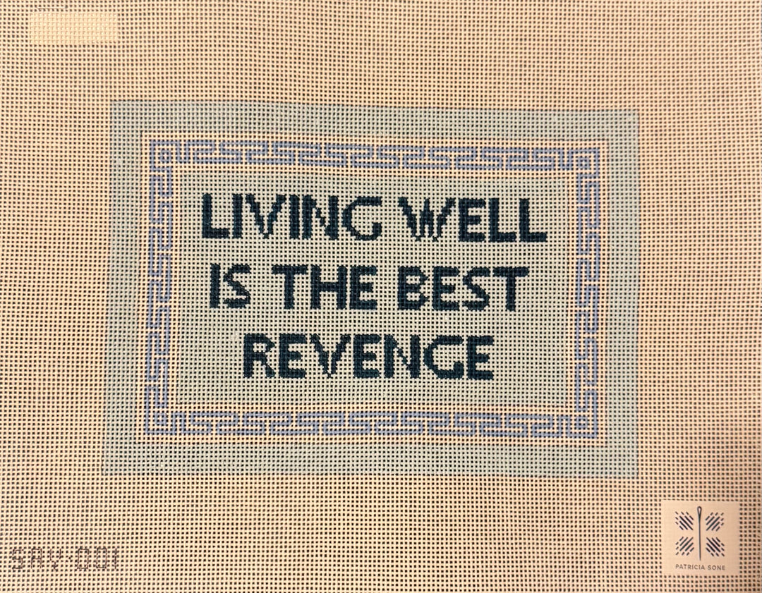 Living Well with blue background