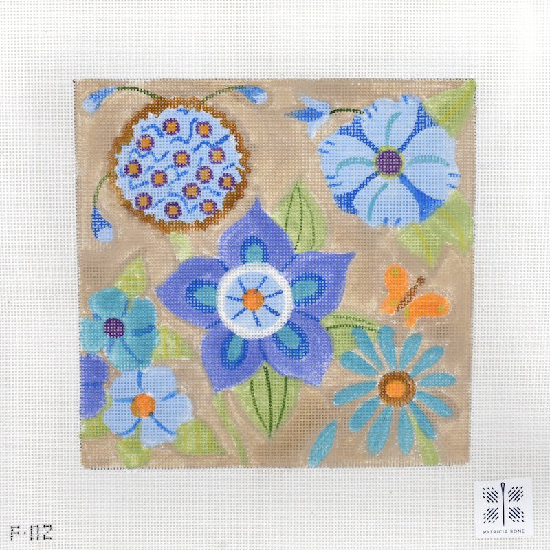Blue floral F-02