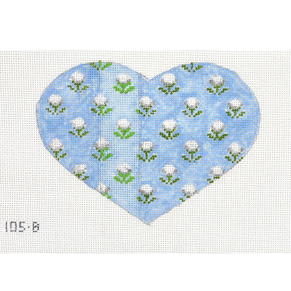 Needlepoint Canvas-105-B Ditsy Heart