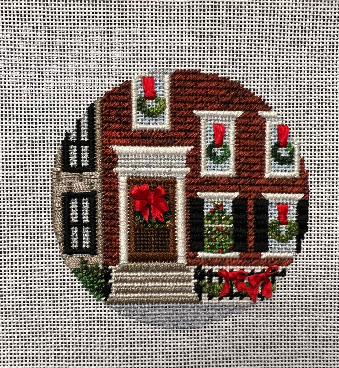 Needlepoint Canvas-Holiday Townhouse