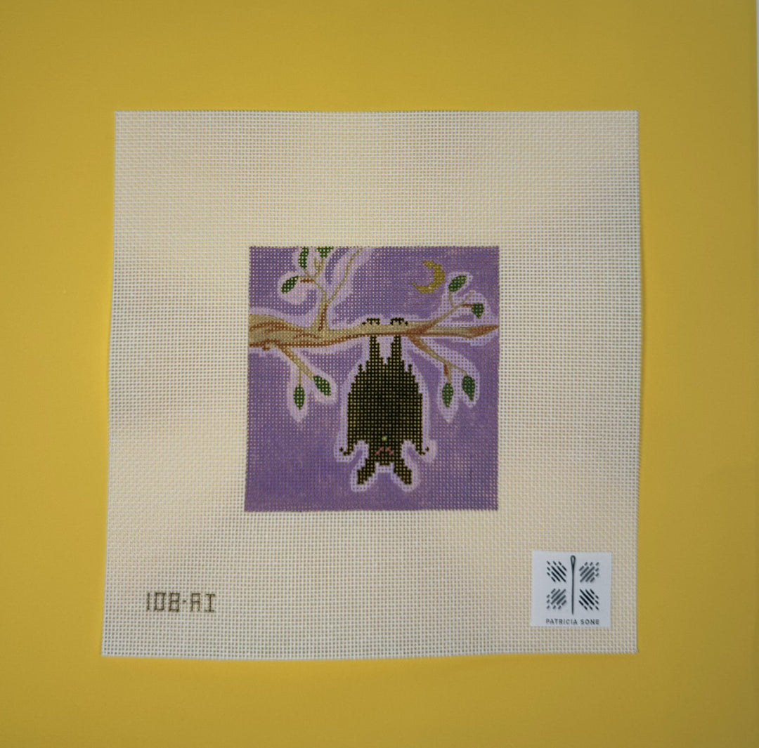 Needlepoint Canvas-108-AI hanging bat