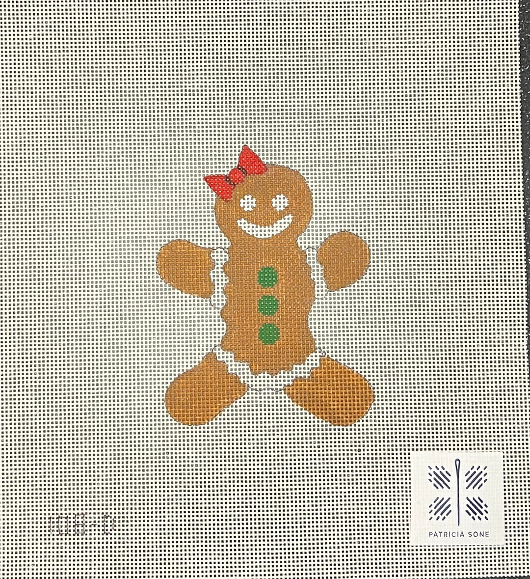 Needlepoint Canvas-108-D gingerbread lady