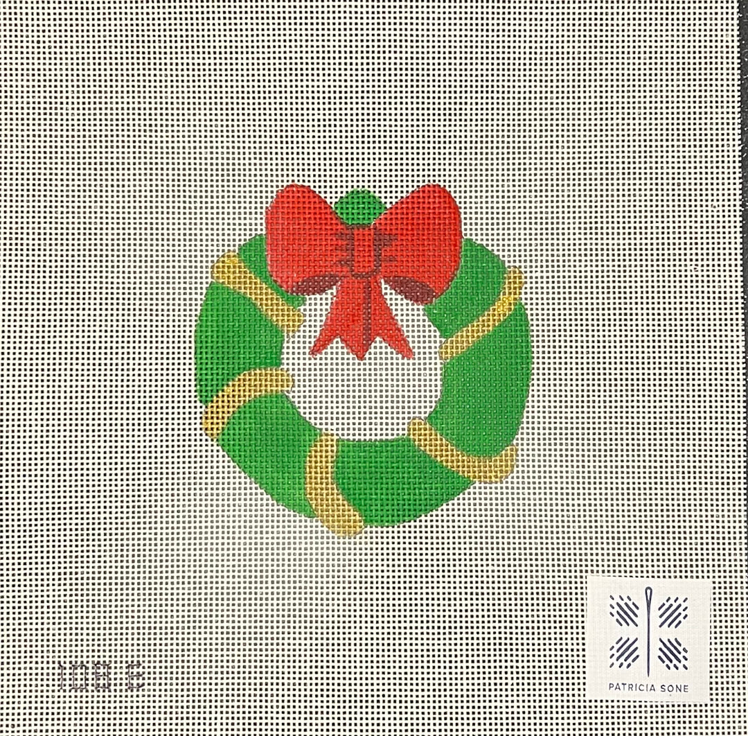 Needlepoint Canvas-108-E wreath