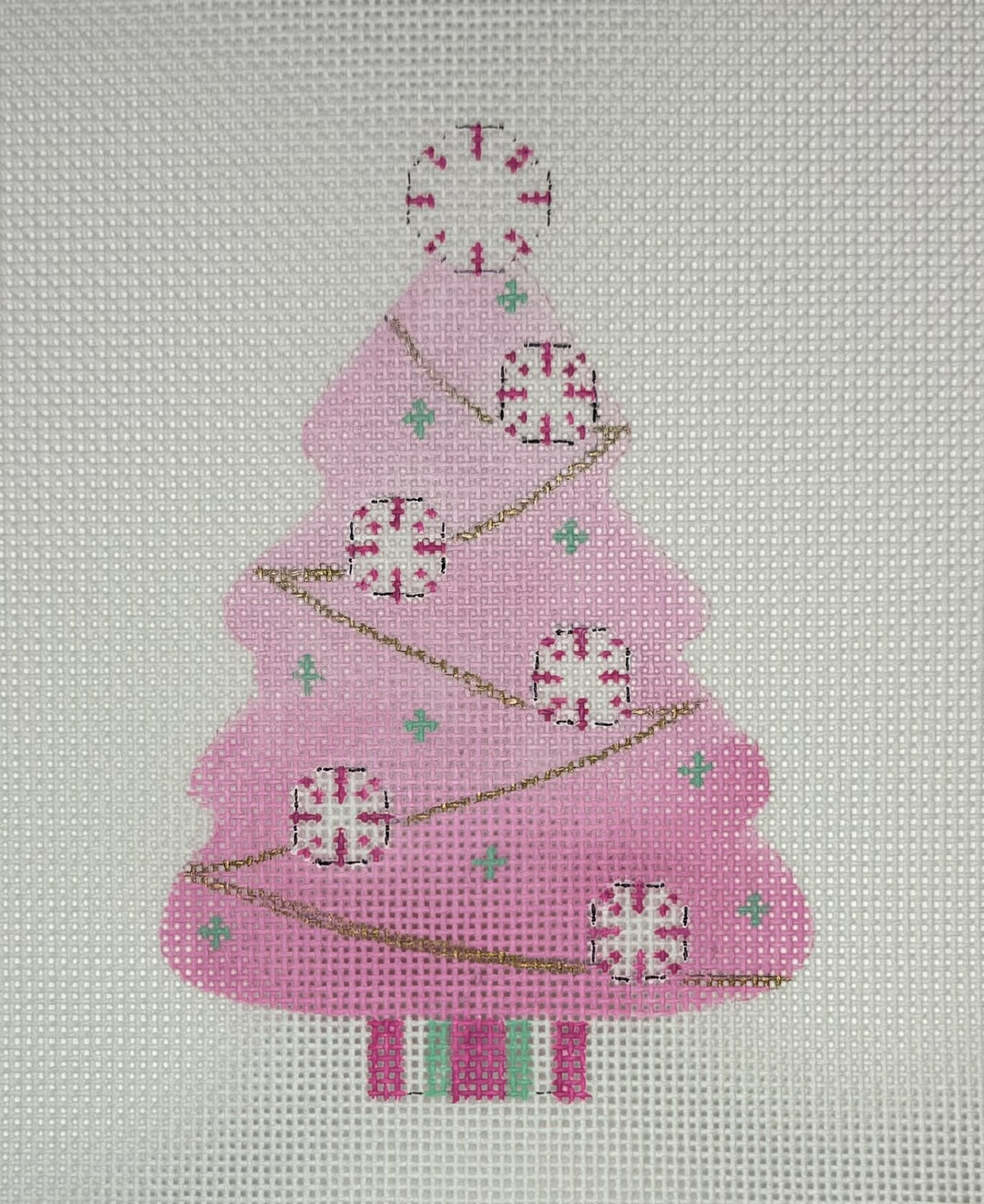 Needlepoint Canvas-108-O peppermint tree