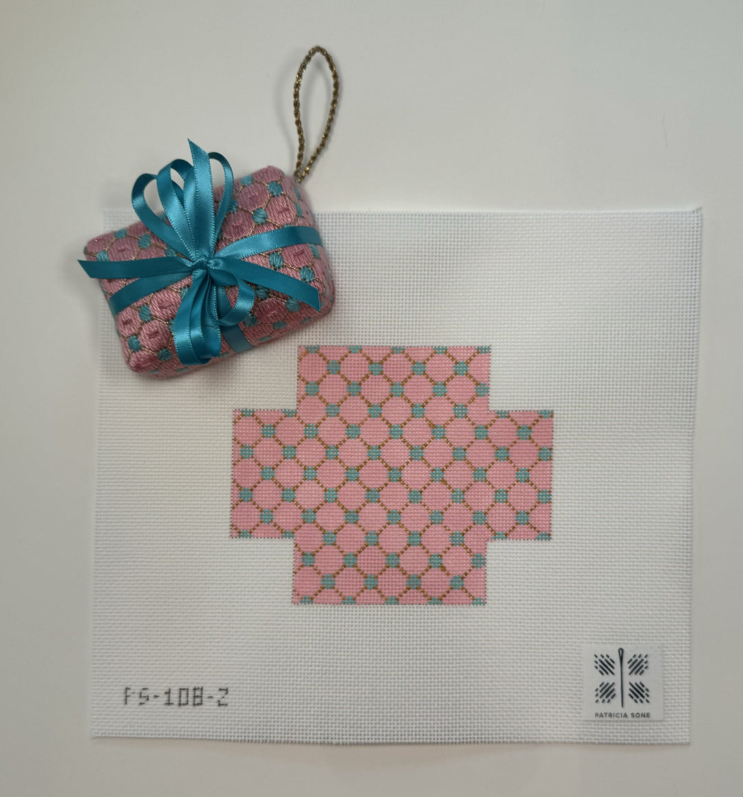 Needlepoint Canvas-Pink Aqua Package