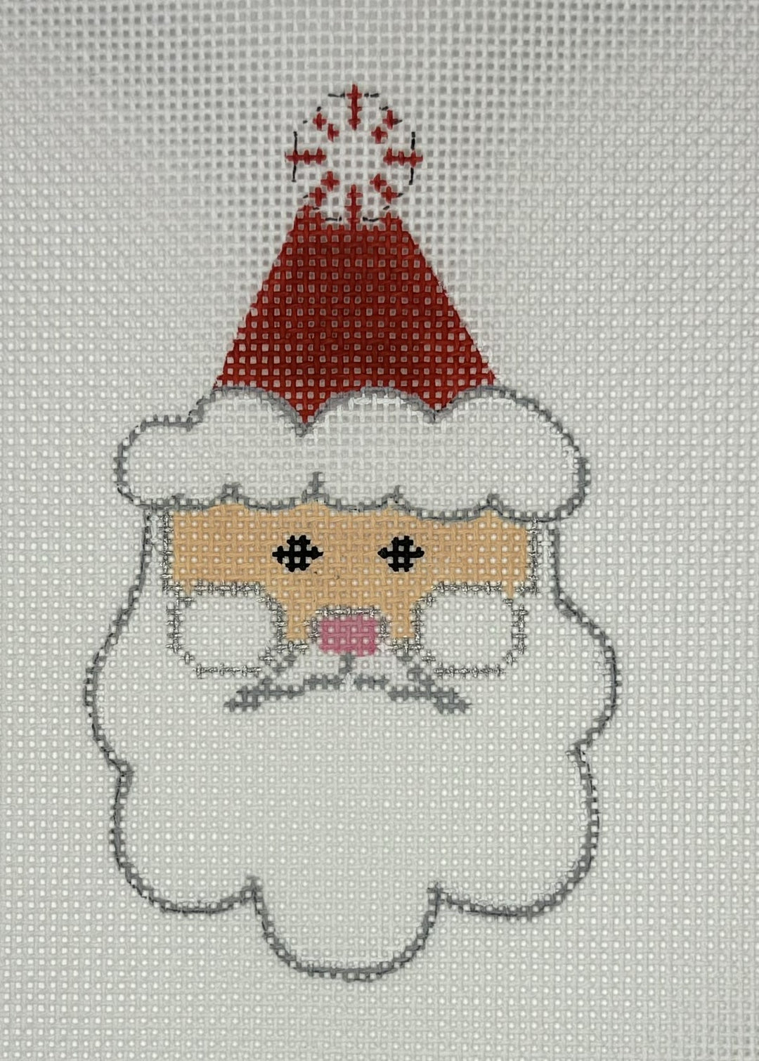 Needlepoint Canvas-109-I Peppermint Santa