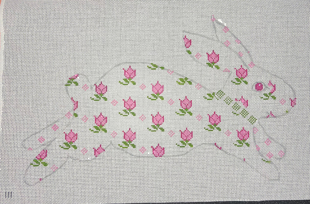 Needlepoint Canvas-Pink Bunny Large