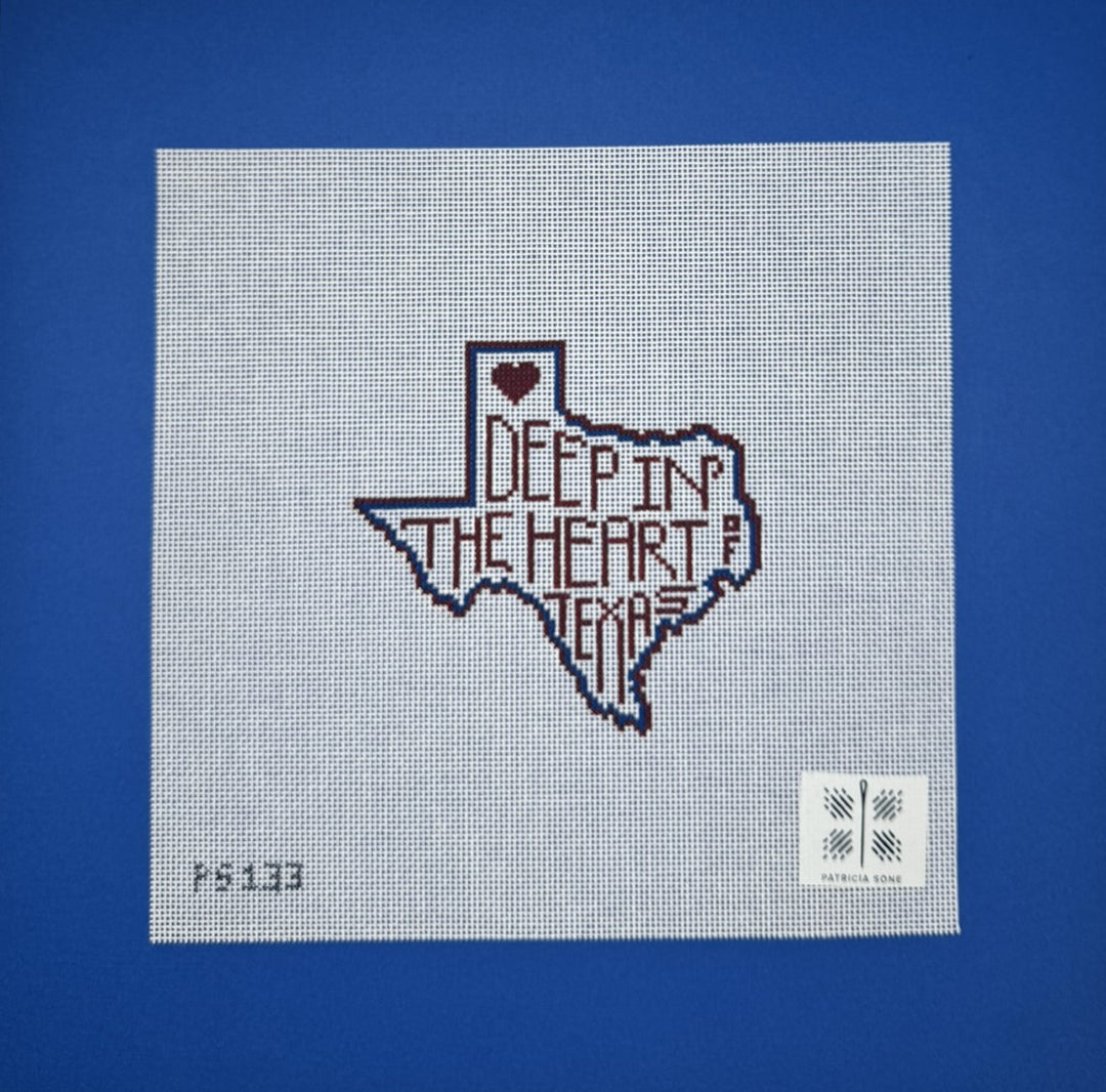 Needlepoint Canvas-133 Deep in the Heart