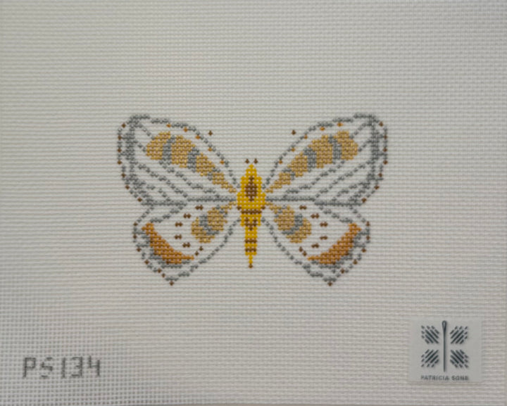 Needlepoint Canvas-gold butterfly