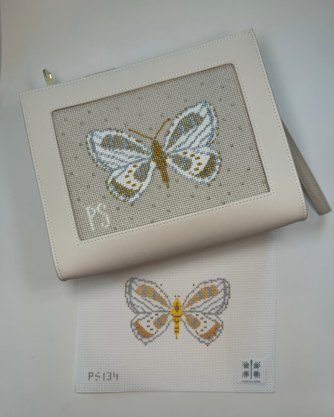 Needlepoint Canvas-Gold Butterfly insert