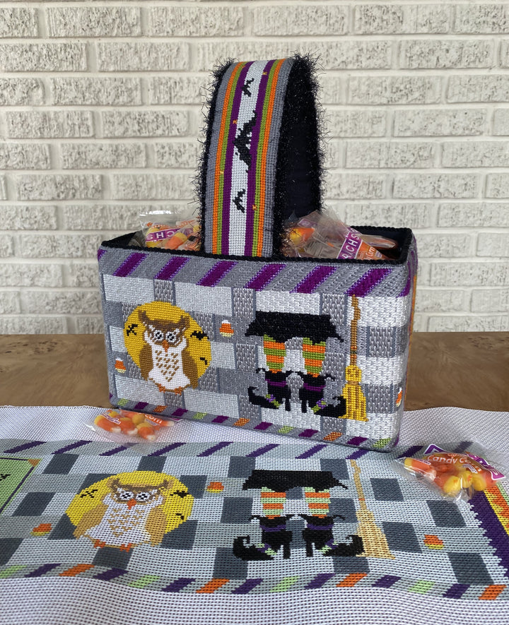 Needlepoint Canvas-Halloween Basket