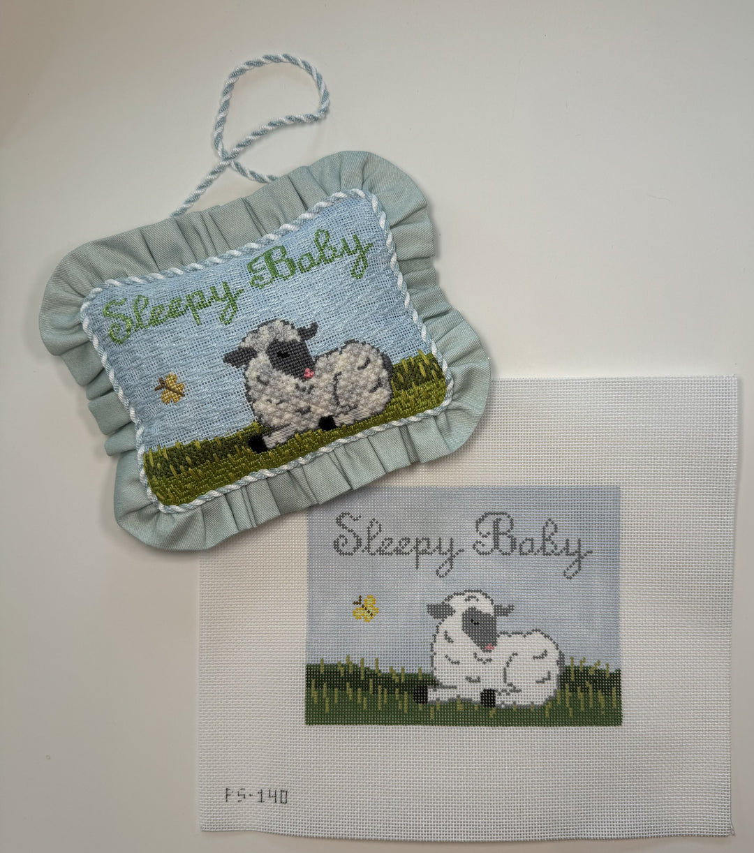 Needlepoint Canvas-Sleepy Baby Blue