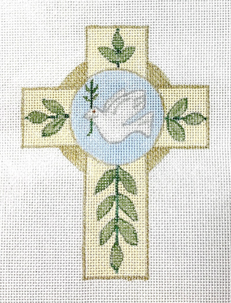 Needlepoint Canvas-C-50 Cross with Dove