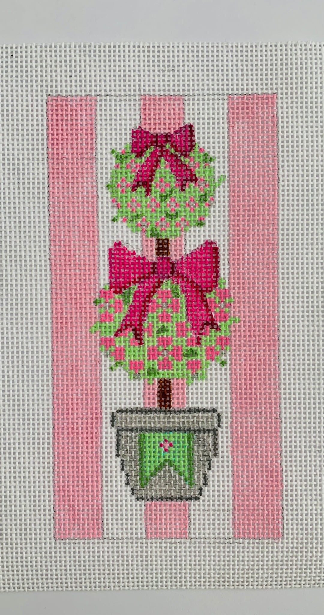 Needlepoint Canvas-EC-011 Pink Topiary