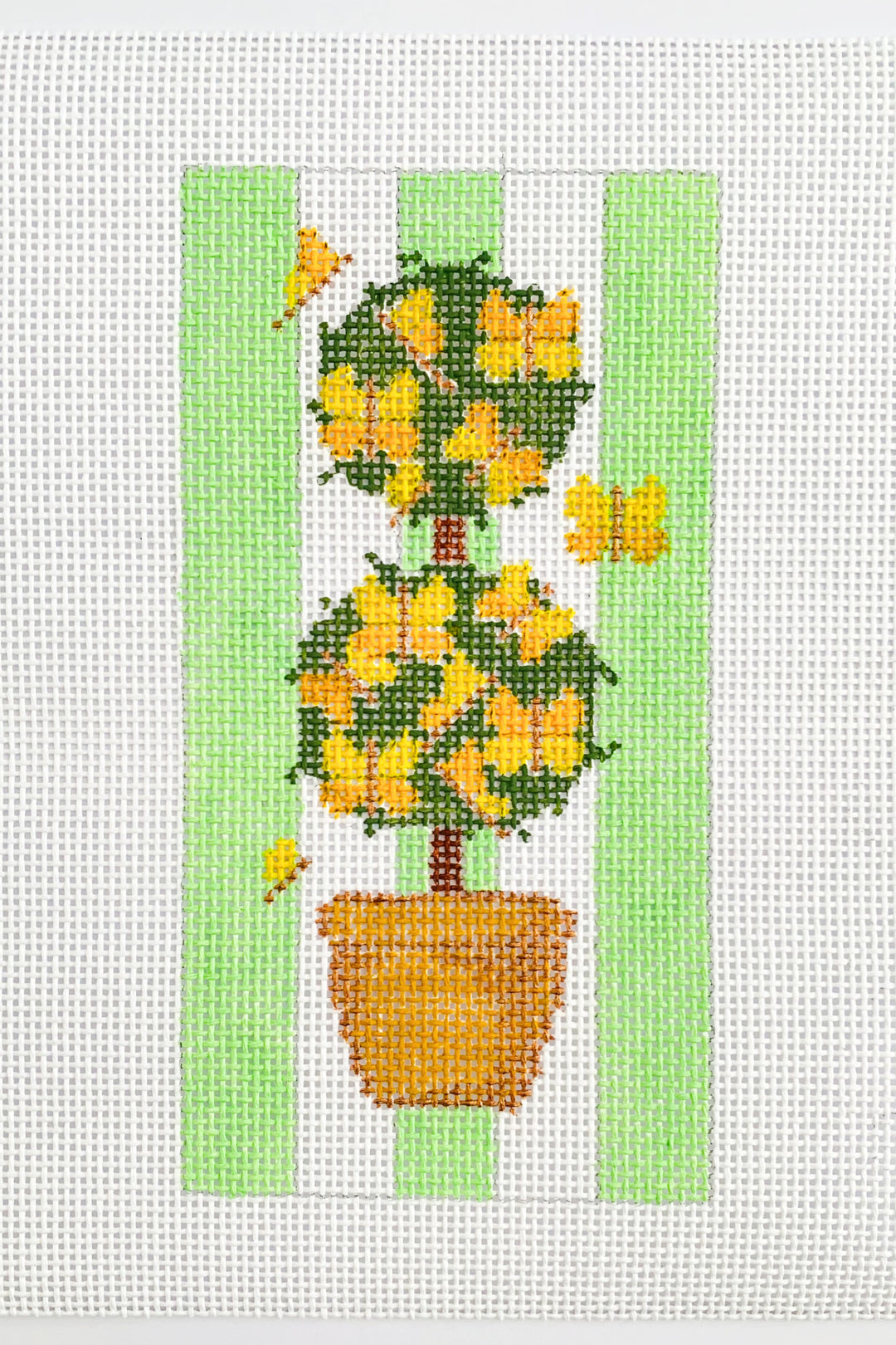 Needlepoint Canvas-EC-012 Butterfly Topiary