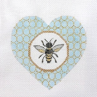 Needlepoint Canvas-FH-01 Bee Heart
