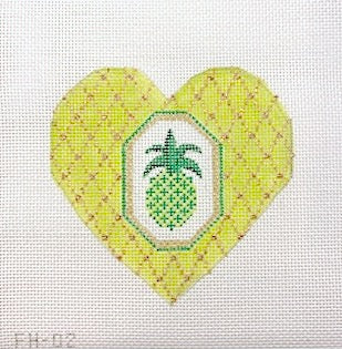 Needlepoint Canvas-FH-02 Pineapple Heart