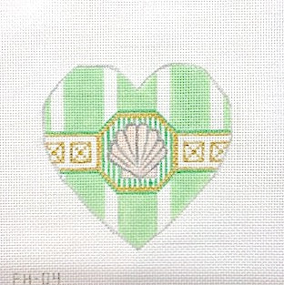 Needlepoint Canvas-FH-04 Shell Heart