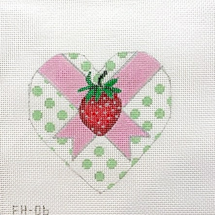 Needlepoint Canvas-FH-06 Strawberry Heart
