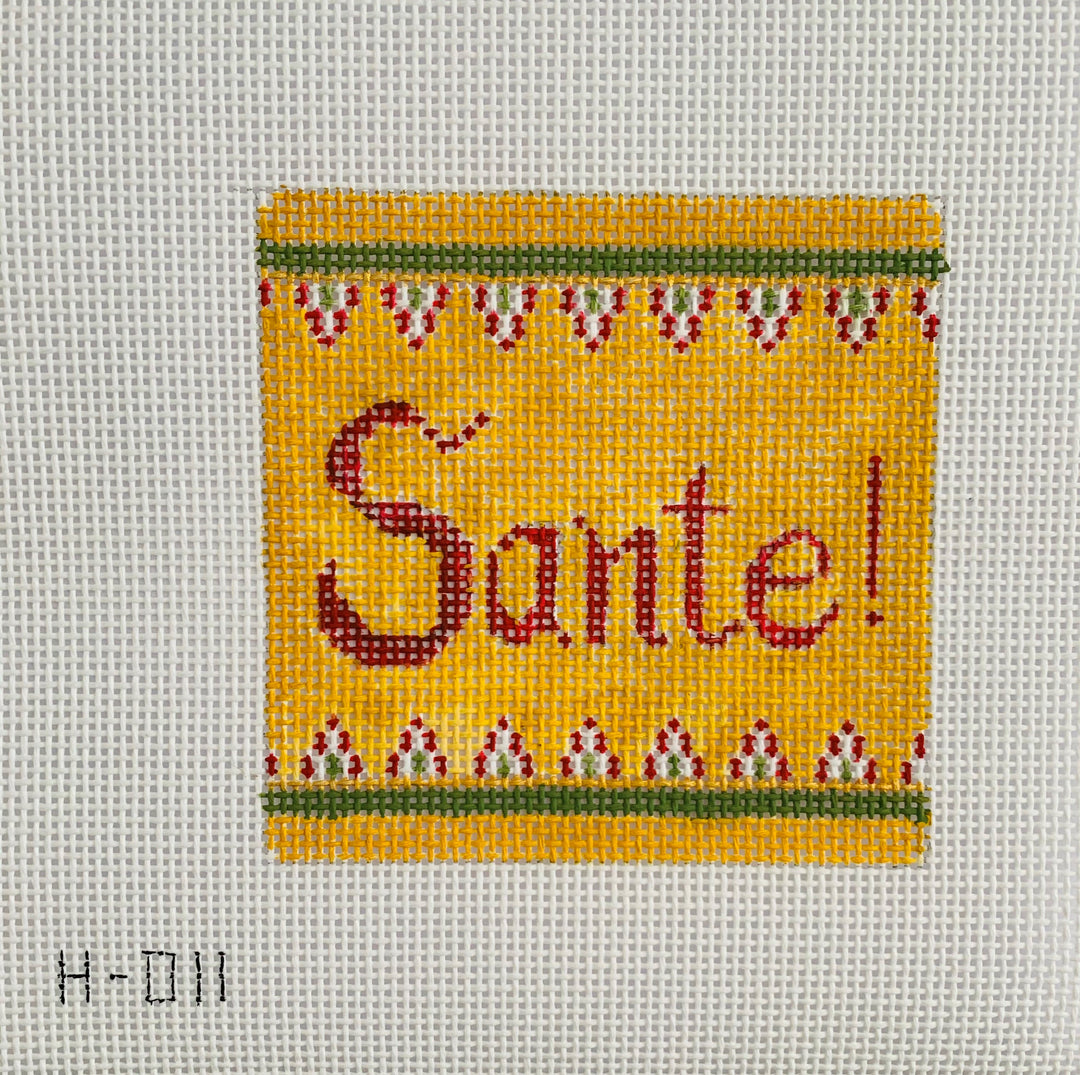 Needlepoint Canvas-H-011 Sante