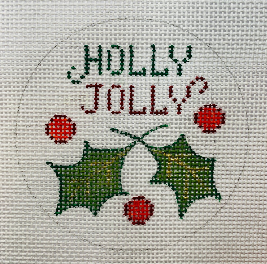 Needlepoint Canvas-HC-206 Holly Jolly