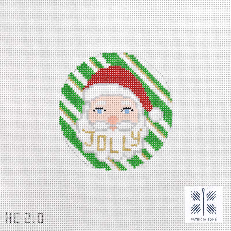 Needlepoint Canvas-HC-210 Jolly Santa