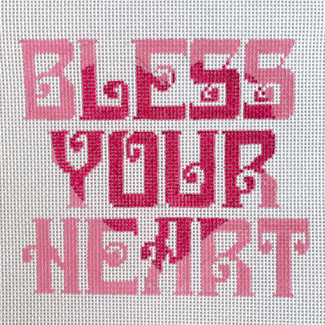 Needlepoint Canvas-SAY-020 Bless Your Heart