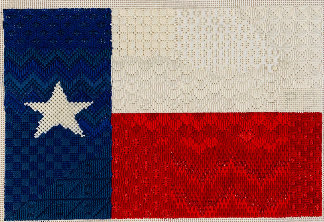 State of Texas flag with stitch guide