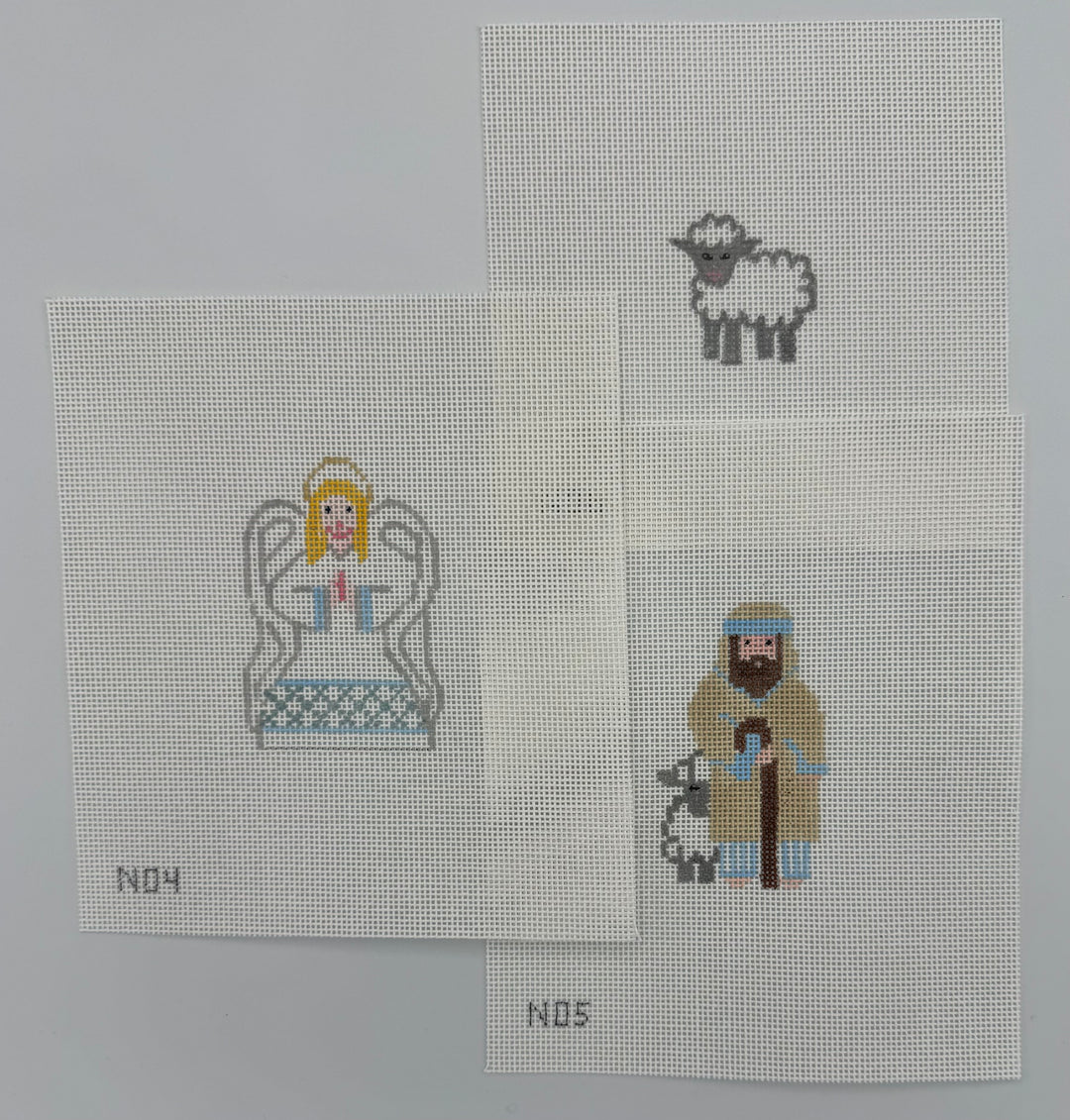 Nativity Angel, Shepherd and Sheep N-16
